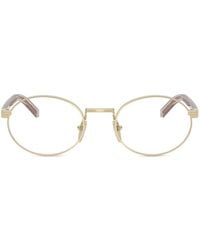 Prada - Prb55V Oval-Frame Glasses - Lyst