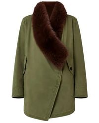 Liu Jo - Faux-Fur Collar Coat - Lyst