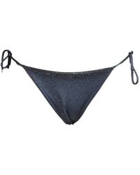 MC2 Saint Barth - Crystal-Embellished Side-Tie Bikini Bottoms - Lyst