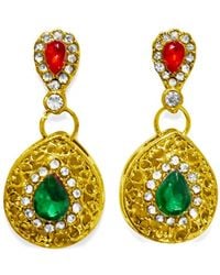 Hzmer Jewelry - Roop Crystal-Embellished Drop Earrings - Lyst