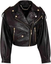 Just Cavalli - Leather Biker Jacket - Lyst