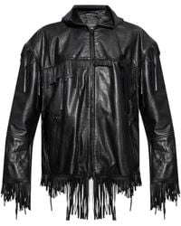Balenciaga - Fringed Leather Jacket - Lyst