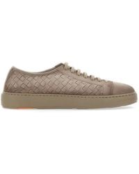 Santoni - Gewebte Sneakers - Lyst