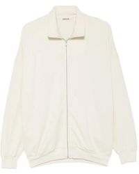 AURALEE - Zip-Up Cotton Sweater - Lyst