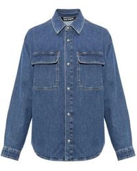 Palm Angels - Logo-Print Denim Shirt Jacket - Lyst