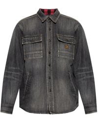 Balenciaga - Logo-Appliqué Denim Shirt - Lyst