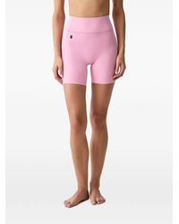 On Shoes - Studio High-Waisted Logo-Patch Shorts - Lyst