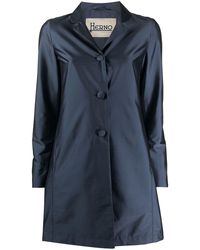 Herno Manteau en satin - Bleu
