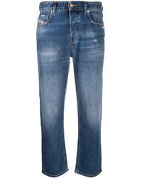 DIESEL Cropped Jeans - Blauw