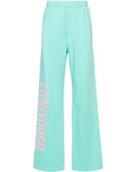 DSquared² - Logo-Print Cotton Track Pants - Lyst