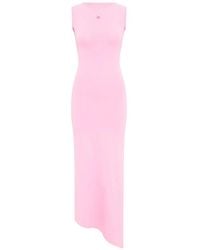 Marine Serre - Pearl Logo Asymmetrical Midi Dress - Lyst