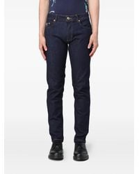 Versace Jeans Couture - Logo-Patch Five-Pocket Jeans - Lyst