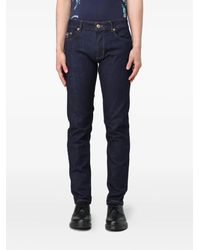 Versace Jeans Couture - Logo-Patch Five-Pocket Jeans - Lyst