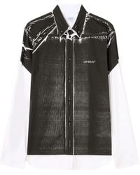 Off-White c/o Virgil Abloh - Negative Bookish Poplin Shirt - Lyst