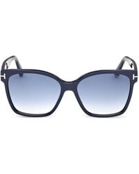 Tom Ford - Sonnenbrille Mit Eckigem Gestell - Lyst