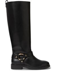 Claudie Pierlot - Ring-Detail Leather Knee-High Boots - Lyst