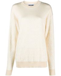 Moschino - Logo Intarsia-knit Sweater - Lyst