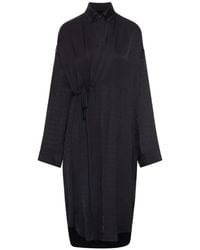 Balenciaga - Wrap Midi Dress - Lyst
