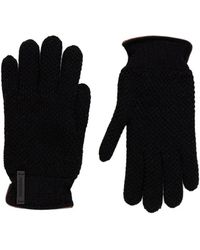 Paul & Shark - Grob Gestrickte Handschuhe Mit Logo-Patch - Lyst
