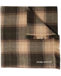 Isabel Marant - Check-print Wool-cashmere Scarf - Lyst