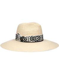 Borsalino - Sophie Panama Crochet-detail Hat - Lyst