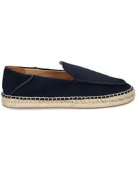 BOSS - Espadrilles En Daim À Semelle Intermédiaire En Jute - Lyst