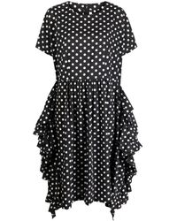 Comme des Garçons - Polka-dot Print Ruffle-detailing Dress - Lyst