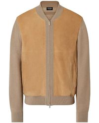 ZEGNA - Panelled-Design Bomber Jacket - Lyst