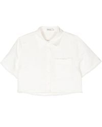 Jonathan Simkhai - Short-sleeve Frayed Shirt - Lyst
