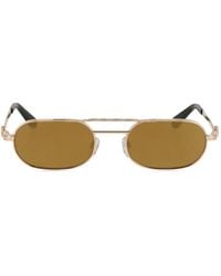 Off-White c/o Virgil Abloh - Oval-Frame Double-Bridge Sunglasses - Lyst