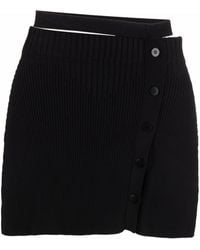 ANDREADAMO - Cut-out High-waist Knitted Skirt - Lyst