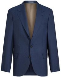 Brunello Cucinelli - Super 150S Virgin-Wool Prince Of Wales Blazer - Lyst