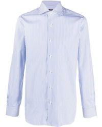Barba Napoli - Classic-collar Striped Shirt - Lyst