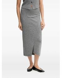 Ouí - Midi-Rok Met Split - Lyst
