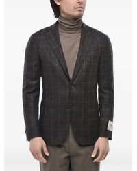 Corneliani - Checked-Pattern Single-Breasted Blazer - Lyst