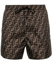 Fendi - Ff-Print Swim Shorts - Lyst