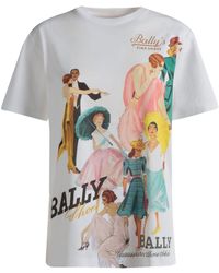 Bally - T-Shirt mit grafischem Print - Lyst