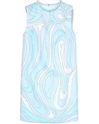 PUCCI - Marmo-Print Silk Mini Dress - Lyst