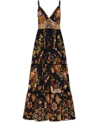 CAMILLA - Floral Print V-Neck Dress - Lyst