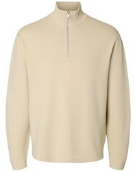 SELECTED - Half-Zip Knitted Sweater - Lyst