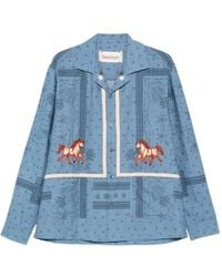 BAZISZT - Ranch Horse-Motif Bandana Shirt - Lyst