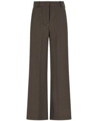 Panicale - Herringbone-Pattern Wide-Leg Trousers - Lyst