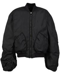 we11done - Gathered-Effect Bomber Jacket - Lyst