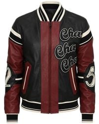 Dolce & Gabbana - Veste Bomber Colour Block En Cuir - Lyst