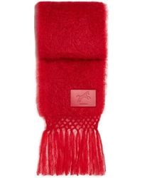 Jil Sander - Logo-Patch Fringed Scarf - Lyst