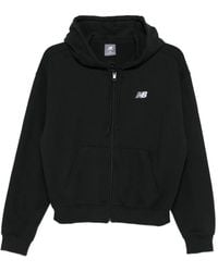 New Balance - Logo-Zipped Hoodie - Lyst