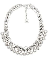 Essentiel Antwerp - Rhinestone-Embellished Curb-Chain Necklace - Lyst