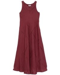 ROSSO35 - V-Neck Panelled Midi Dress - Lyst