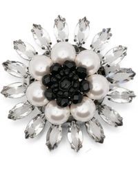 Ermanno Scervino - Crystal-Embellished Faux-Pearl Brooch - Lyst