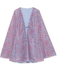 Oséree - Robe Courte À Imprimé Zébré - Lyst